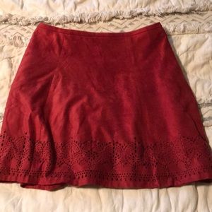 Express suede mini skirt